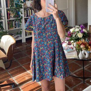 Vintage 70s Summer Floral Dress